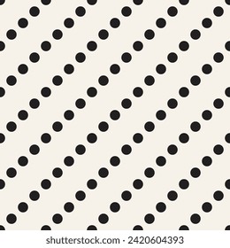Vector seamless pattern. Repeating geometric elements. Stylish monochrome background design.