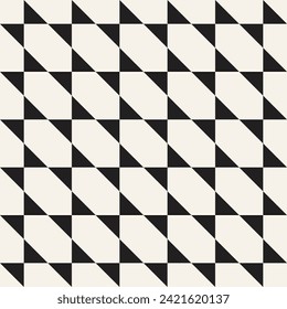 Vector seamless pattern. Repeating geometric elements. Stylish monochrome background design.