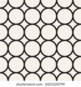 Vector seamless pattern. Repeating geometric elements. Stylish monochrome background design.