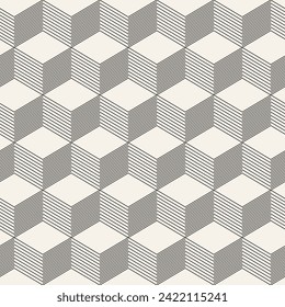 Vector seamless pattern. Repeating geometric elements. Stylish monochrome background design.