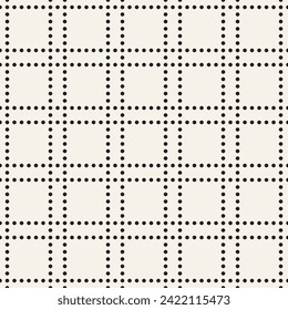 Vector seamless pattern. Repeating geometric elements. Stylish monochrome background design.