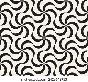 Vector seamless pattern. Repeating geometric elements. Stylish monochrome background design.