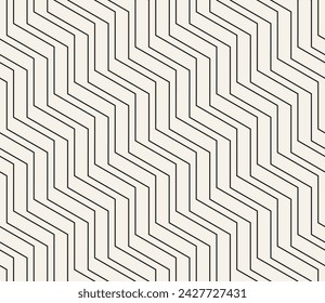 Vector seamless pattern. Repeating geometric elements. Stylish monochrome background design.