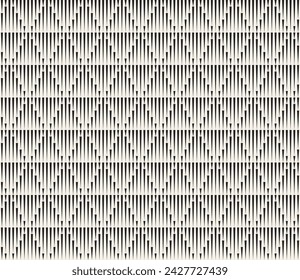 Vector seamless pattern. Repeating geometric elements. Stylish monochrome background design.