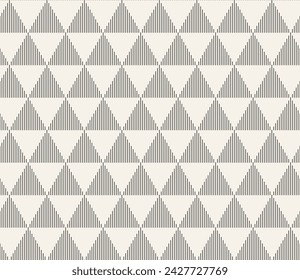 Vector seamless pattern. Repeating geometric elements. Stylish monochrome background design.