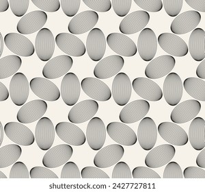 Vector seamless pattern. Repeating geometric elements. Stylish monochrome background design.
