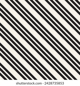 Vector seamless pattern. Repeating geometric elements. Stylish monochrome background design.
