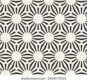 Vector seamless pattern. Repeating geometric elements. Stylish monochrome background design.