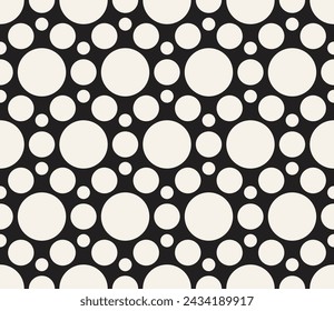 Vector seamless pattern. Repeating geometric elements. Stylish monochrome background design.