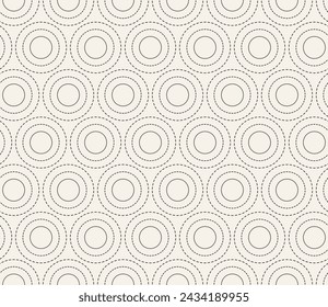 Vector seamless pattern. Repeating geometric elements. Stylish monochrome background design.