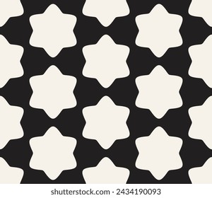 Vector seamless pattern. Repeating geometric elements. Stylish monochrome background design.