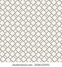 Vector seamless pattern. Repeating geometric elements. Stylish monochrome background design.