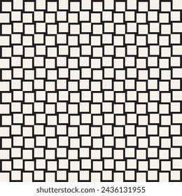 Vector seamless pattern. Repeating geometric elements. Stylish monochrome background design.