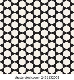 Vector seamless pattern. Repeating geometric elements. Stylish monochrome background design.