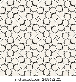 Vector seamless pattern. Repeating geometric elements. Stylish monochrome background design.