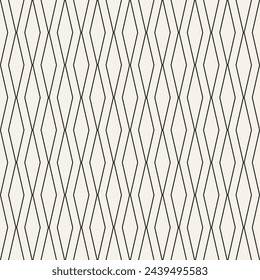 Vector seamless pattern. Repeating geometric elements. Stylish monochrome background design.