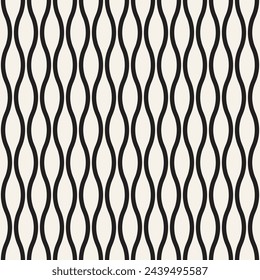Vector seamless pattern. Repeating geometric elements. Stylish monochrome background design.