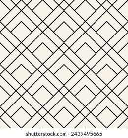 Vector seamless pattern. Repeating geometric elements. Stylish monochrome background design.