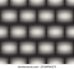 Vector seamless pattern. Repeating geometric elements. Stylish monochrome background design.