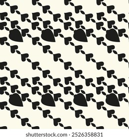 Vector seamless pattern. Repeating geometric elements. Stylish monochrome background design.