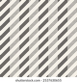 Vector seamless pattern. Repeating geometric elements. Stylish monochrome background design.