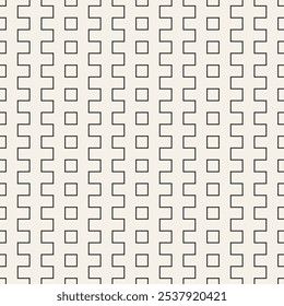 Vector seamless pattern. Repeating geometric elements. Stylish monochrome background design.