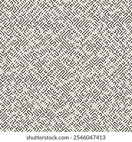 Padrão sem emenda do vetor. Elementos geométricos repetidos. Design de plano de fundo monocromático e elegante.