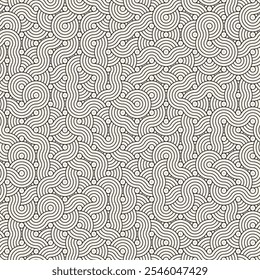 Vector seamless pattern. Repeating geometric elements. Stylish monochrome background design.