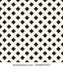 Vector seamless pattern. Repeating geometric elements. Stylish monochrome background design.
