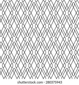Vector seamless pattern, repeating geometric tiles with smooth rhombuses