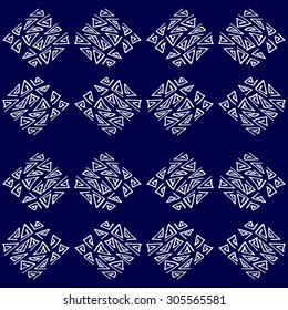 Vector seamless pattern. Repeating geometric tiles with zigzag hand drawn elements. Modern stylish texture