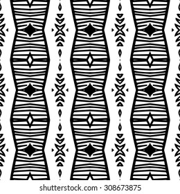 Vector seamless pattern. Repeating geometric tiles. Modern stylish texture. Monochrome arabic design.