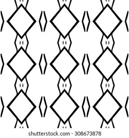 Vector seamless pattern. Repeating geometric tiles. Modern stylish texture. Monochrome arabic design.