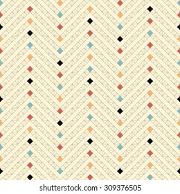 Vector seamless pattern. Repeating geometric tiles. Linear grid with triangles and rhombus.