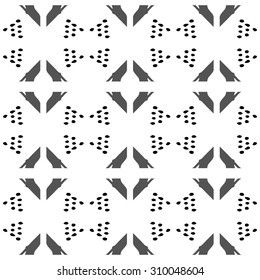 Vector seamless pattern. Repeating geometric mesh tiles. Modern stylish texture. Monochrome arabic aztec design.