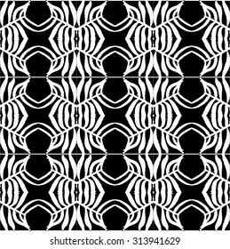 Vector seamless pattern. Repeating geometric mesh tiles. Modern stylish texture. Monochrome arabic design