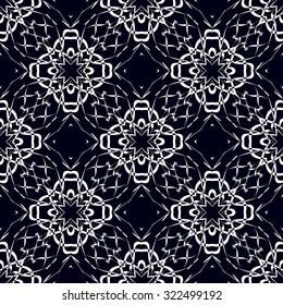 Vector seamless pattern. Repeating geometric. black and white seamless pattern.