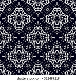 Vector seamless pattern. Repeating geometric. black and white seamless pattern.
