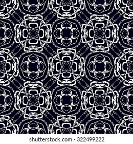 Vector seamless pattern. Repeating geometric. black and white seamless pattern.