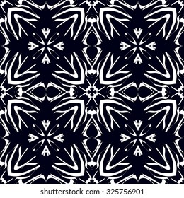Vector seamless pattern. Repeating geometric. black and white seamless pattern.