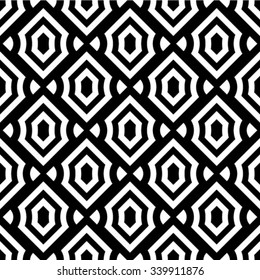 Vector seamless pattern, repeating geometric tiles. 