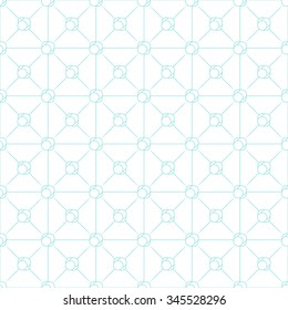 Vector seamless pattern. Repeating geometric pattern. White and Blue