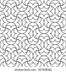Vector seamless pattern, repeating geometric tiles. 