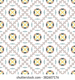 Vector seamless pattern. Repeating geometric floral pattern.