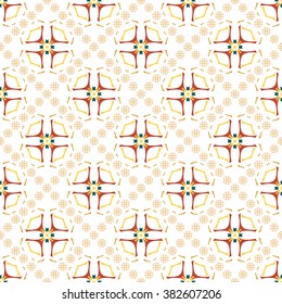 Vector seamless pattern. Repeating geometric floral pattern.