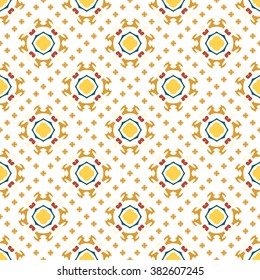 Vector seamless pattern. Repeating geometric floral pattern.