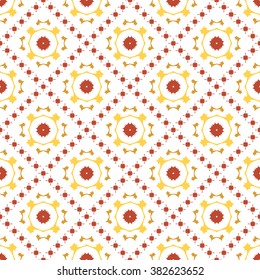 Vector seamless pattern. Repeating geometric floral pattern.