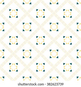 Vector seamless pattern. Repeating geometric floral pattern.