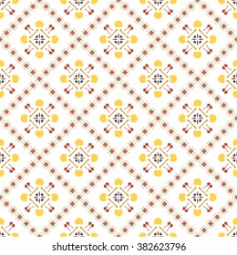 Vector seamless pattern. Repeating geometric floral pattern.