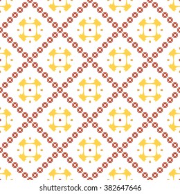 Vector seamless pattern. Repeating geometric floral pattern.